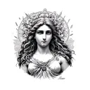 Aphrodite Greek goddess tattoo design idea