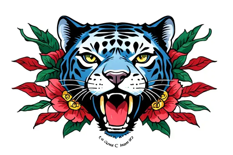 American trad tattoo design panther for chest tattoo tattoo design idea