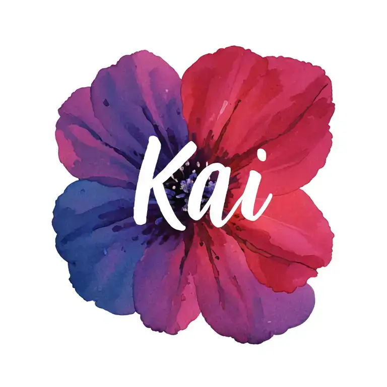 "Kai" Forget Me Not tattoo design idea