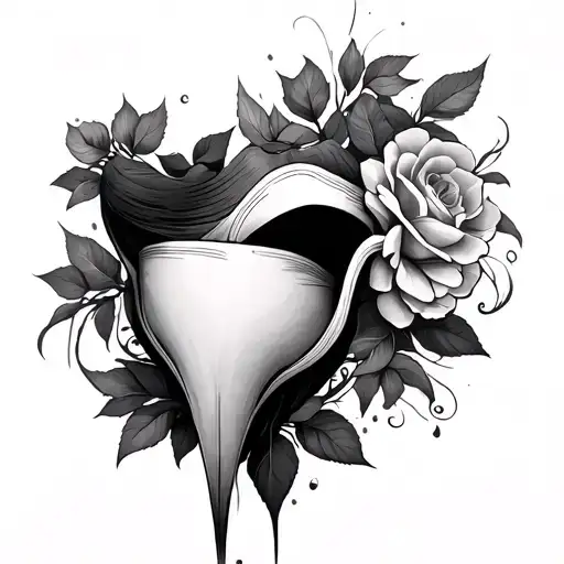 Labia tattoo design idea