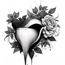 Labia tattoo design idea