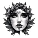 Labia tattoo design idea