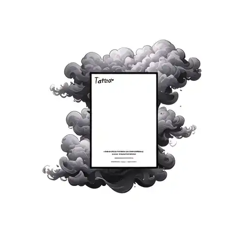 Coverup Clouds and Smoke tattoo design idea