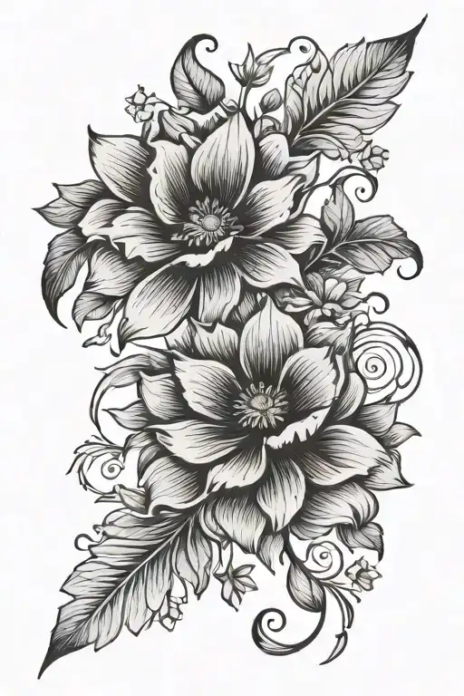 dainty, floral, symbolization of self-love fearless tattoo design idea