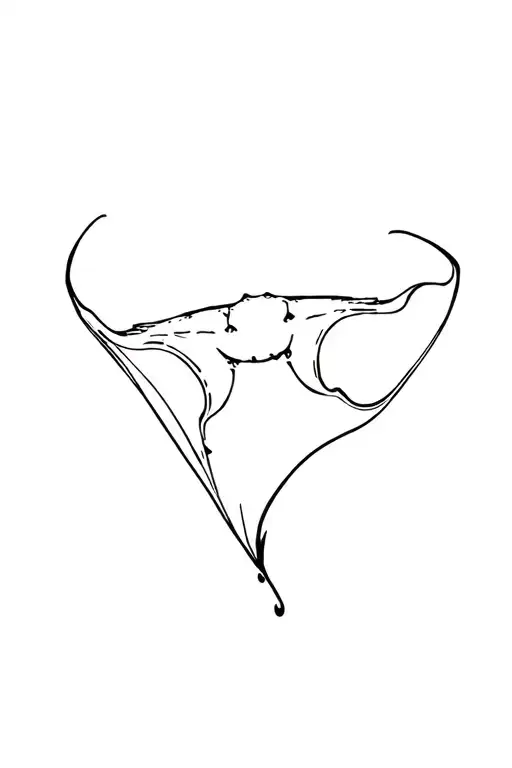 manta ray swimming gracefully tattoo design idea