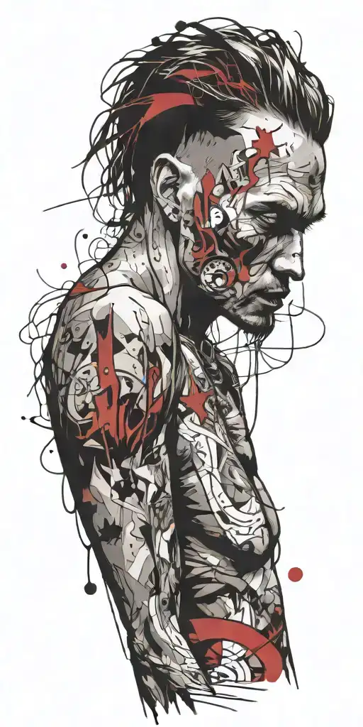 comic strip tattoo design idea