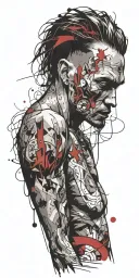 comic strip tattoo design idea