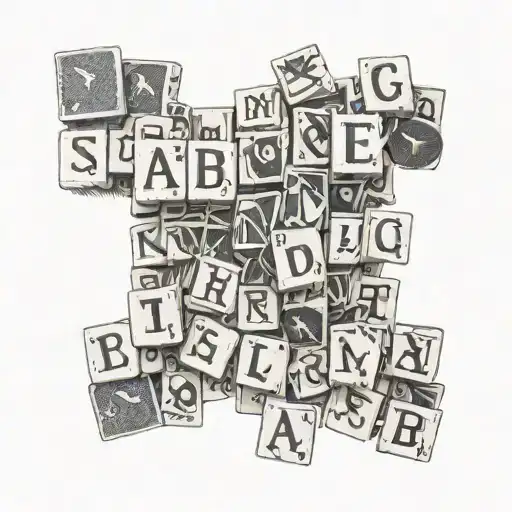 Scrabble tiles forming tattoo design idea