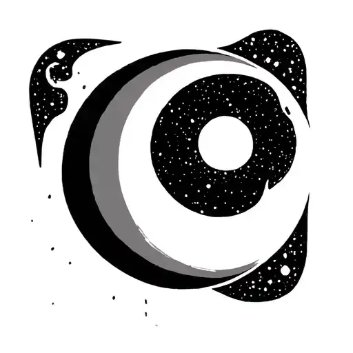 NEDA eating disorder symbol with a moon   tattoo design idea