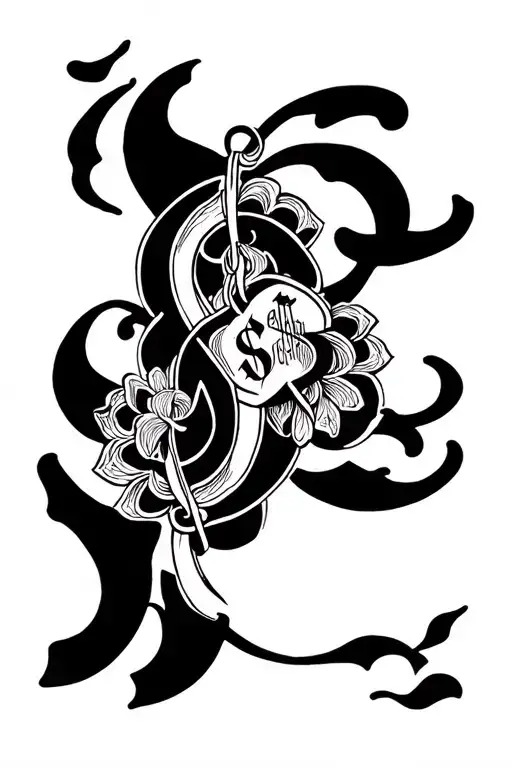 lucky for money  tattoo design idea