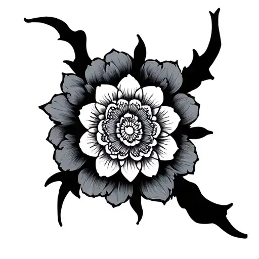 Japanese Mandala tattoo design idea