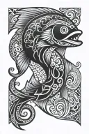 Polynesian fish hook tattoo design idea