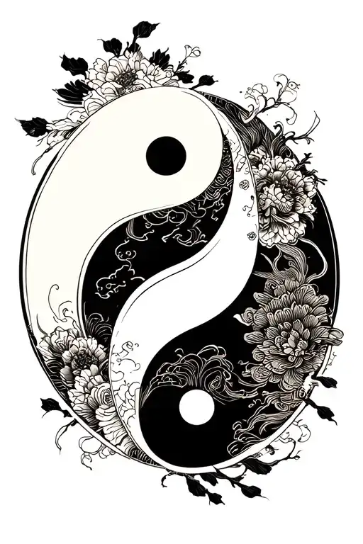 Samurai Yin Yang tattoo design idea