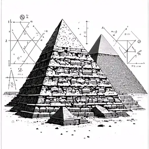 pyramids of giza mathematical facts tattoo design idea