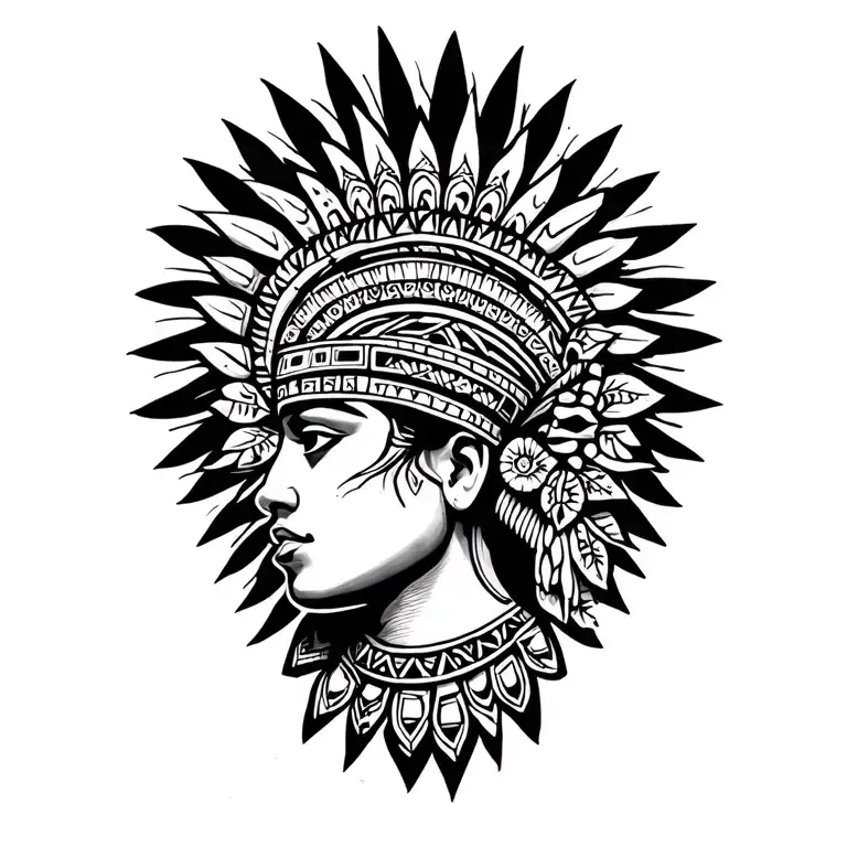 Aztec Guatemala tattoo design idea