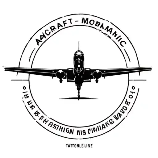 Aircraft mechanic working tattoo design idea