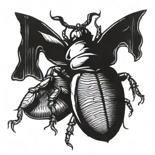 Egypt and the Scorch Beetle tattoo design idea