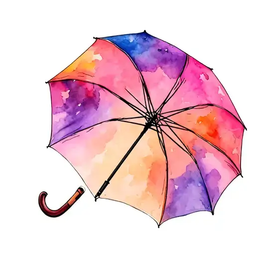 umbrella tattoo design idea