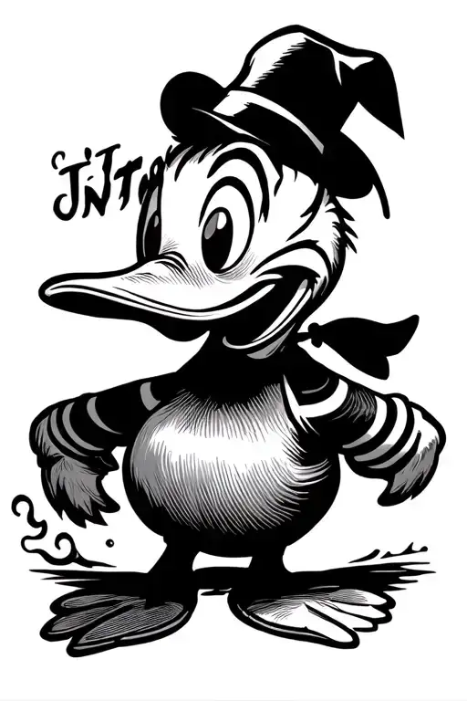 pato Donald Duck tattoo design idea