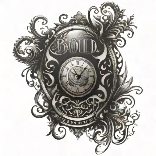 timeless in bold letters tattoo design idea
