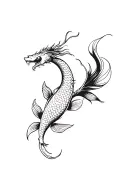koi fish dragon tattoo design idea