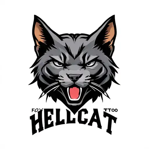 hellcat logo dodge tattoo design idea