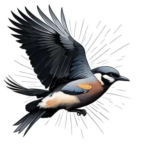 long distance relationship. two birds flying tattoo design idea