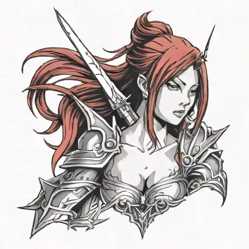 erza Scarlet tattoo design idea