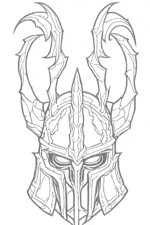 lich king helmet warcraft arthas litch king tattoo design idea