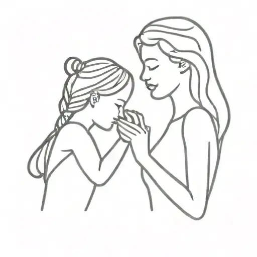 mother daughter matching tattoo tattoo design idea