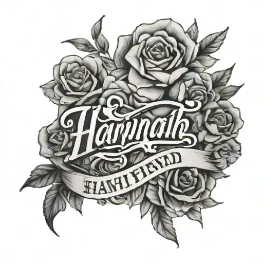 Hannah girlfriend name tattoo tattoo design idea