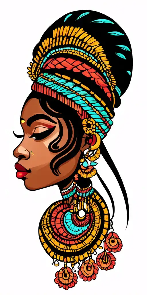 African goddess tattoo design idea