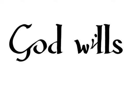 "God wills" tattoo design idea