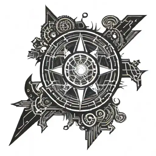 00:00 Sun and moon tattoo design idea