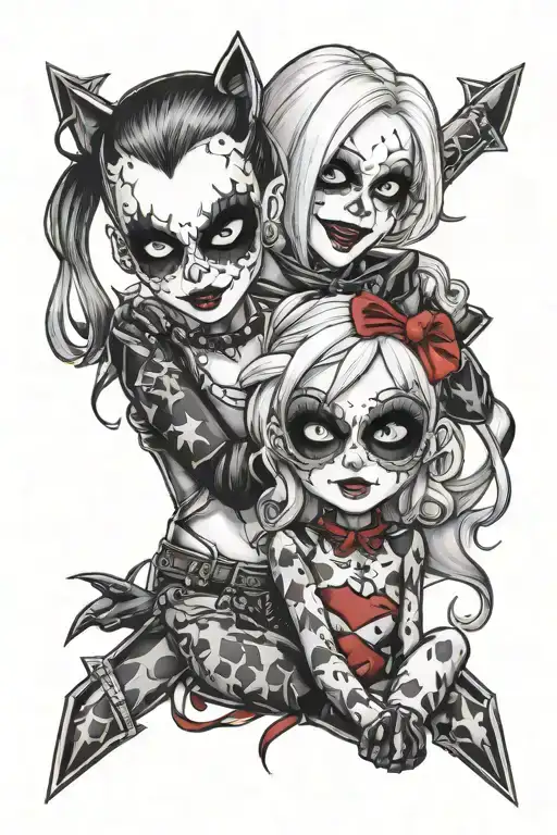 harely Quinn and ghostfavw " Tattoo Design tattoo design idea