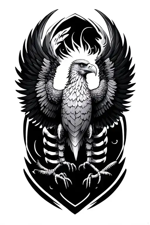 Scorpio zodiac symbol, Eagle,Phonix tattoo design idea