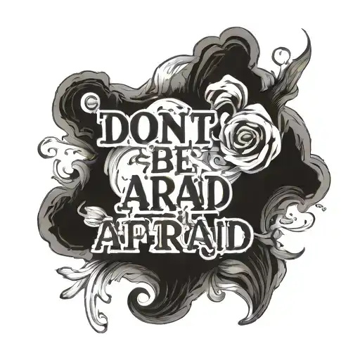 quote "dont be afraid tattoo design idea