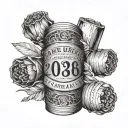 date and coordinates wrapped tattoo design idea