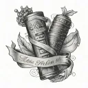 date and coordinates wrapped tattoo design idea