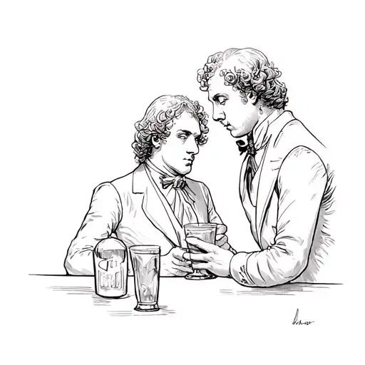 Barry Lyndon drunk in pub scene tattoo design idea