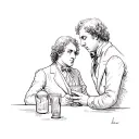 Barry Lyndon drunk in pub scene tattoo design idea