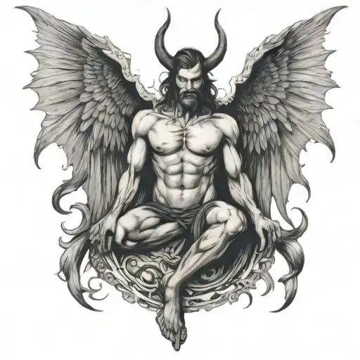 Lucifer from bible tattoo design idea