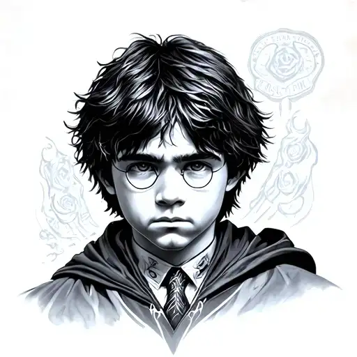 Names Nev Matteo Arya Stark and Harry Potter tattoo design idea