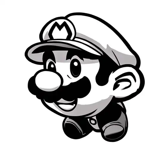 super Mario Bros tattoo design idea