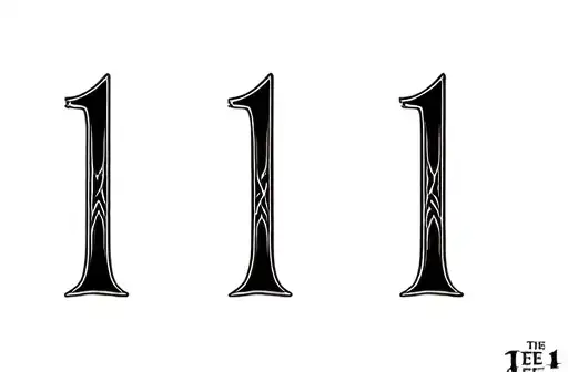"111" tattoo design idea