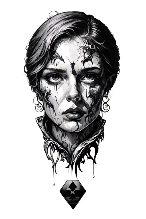 lonely world lifes a gamble  tattoo design idea