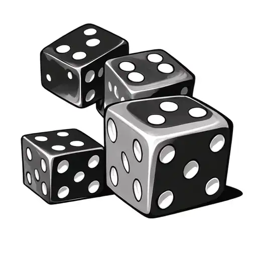 dice symbolizing the gamble tattoo design idea