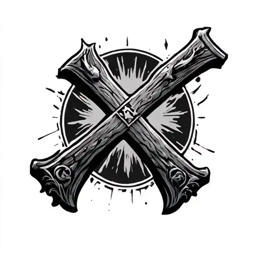Battlefield Cross tattoo design idea