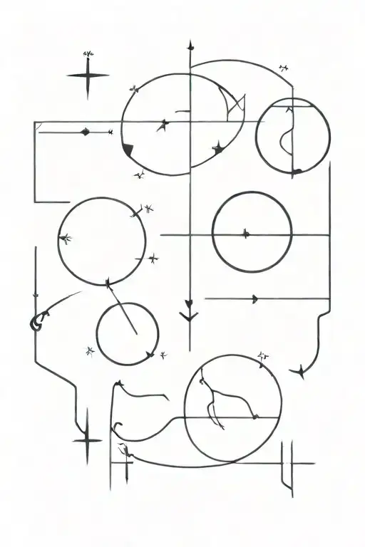 a tattoo along the spine with these astrological signs: cancer, capricorn, aries, aquarius, pisces tattoo design idea