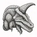 dinosaur penis tattoo design idea